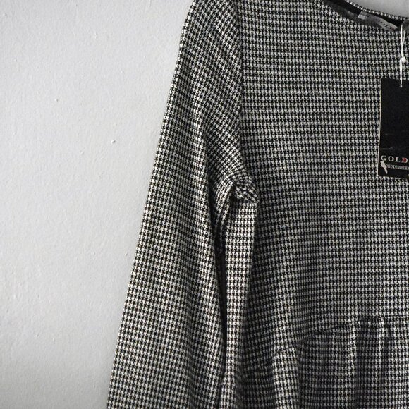 NWT Houndstooth Dress - S - baloon sleeve & pockets - Picture 7 of 15